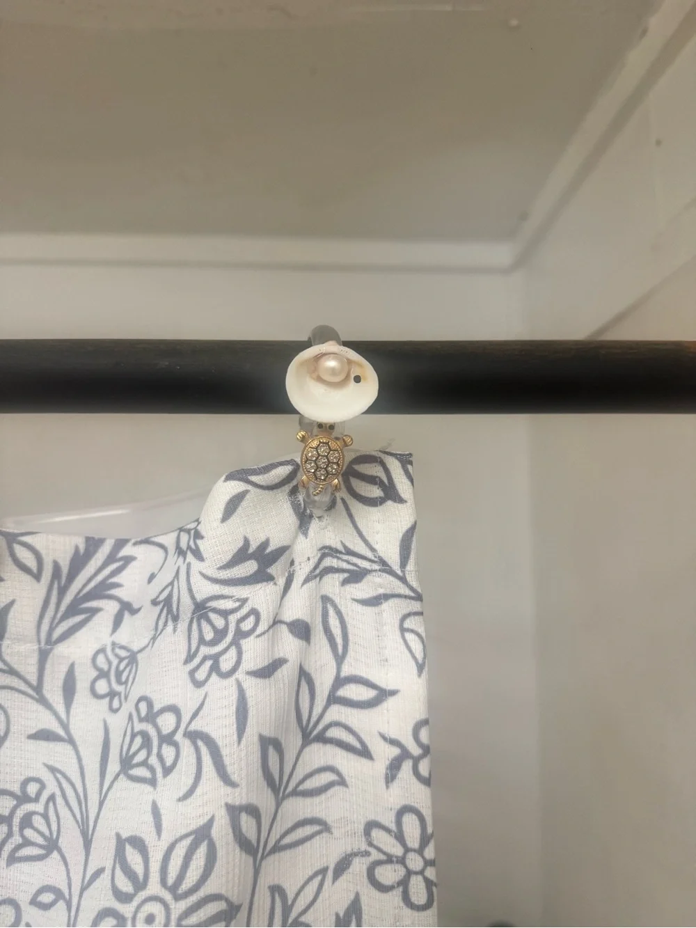 Maui shell shower curtain hooks